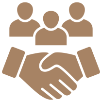 Group partnership illustration